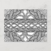 CARTE POSTALE II EN TRICOT CABLE BLANC (Devant)