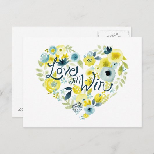 Carte Postale II floral sincère (Devant / Derrière)