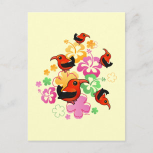 Carte Postale "I'iwi" à l'hawaïenne