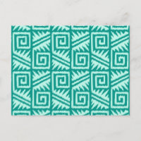 Ikat Aztec Motif - Turquoise et Aqua