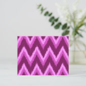 Carte Postale Ikat Chevron Stripes - Améthyste violet et violet (Debout devant)