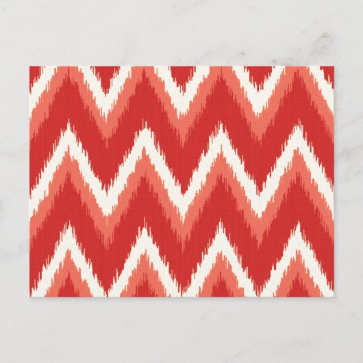 Carte Postale Ikat Chevron Stripes - Rust Orange et Blanc (Devant)
