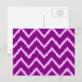 Carte Postale Ikat Chevrons - Améthyste violet et orchidée légèr (Devant / Derrière)