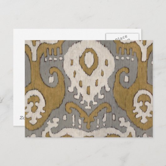 Carte Postale Ikat Ocre II (Devant / Derrière)