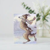 Carte Postale Il a apprécié le vent à travers ses oreilles (Debout devant)