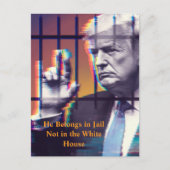 Carte Postale Il Appartient En Prison Glitch Art Derrière Les Ba (Devant)