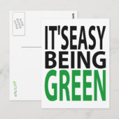 CARTE POSTALE IL EST FACILE D'ÊTRE VERT (Devant / Derrière)