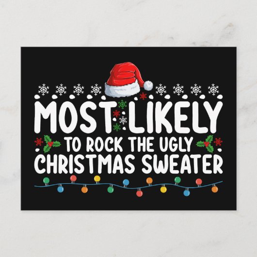 Carte Postale Il Est Probable Que Le Vilain Chandail De Noël Soi (Devant)