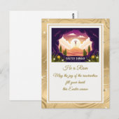 Carte Postale Il Est Ressuscité" Joyeux Pâques - Personnalisable (Devant / Derrière)