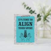 Carte Postale Il est temps d'aligner votre note de colonne verté (Debout devant)