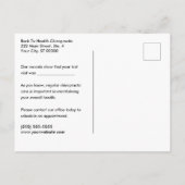 Carte Postale Il est temps d'aligner votre note de colonne verté (Dos)