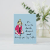 Carte Postale Il est temps de boire de l'alcool et de danser sur (Debout devant)