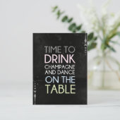 Carte Postale Il est temps de boire du champagne et de danser - (Debout devant)