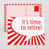 Carte Postale il est temps de prendre sa retraite ! (bulle comiq (Devant / Derrière)