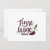 Carte Postale Il est temps de vin (Devant / Derrière)