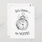 Carte Postale Il est temps... de VOTER ! —Simple (Devant / Derrière)