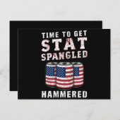 Carte Postale Il Est Temps D'Obtenir Star Spangled Hammered Beer (Devant / Derrière)