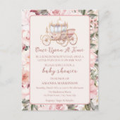 Carte Postale Il était une fois un Baby shower princesse rose (Devant)