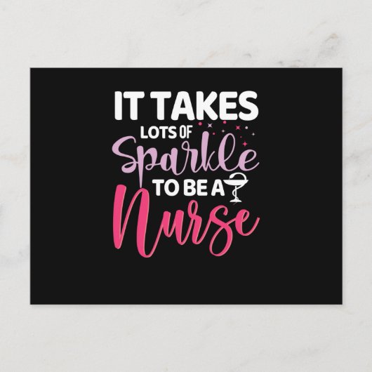 Carte Postale Il faut beaucoup d'éclat pour être infirmière (Devant)