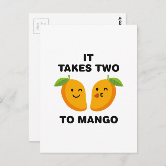 Carte Postale Il Faut Deux À Mango (Devant / Derrière)