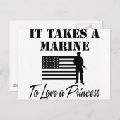 Carte Postale Il Faut Une Marine Pour Aimer Une Princesse (Devant / Derrière)