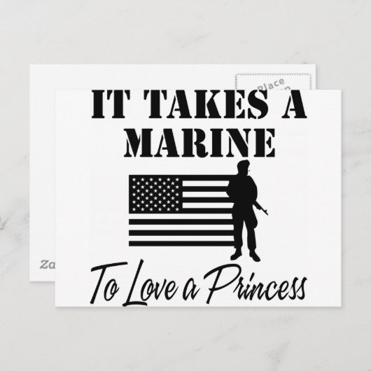 Carte Postale Il Faut Une Marine Pour Aimer Une Princesse (Devant / Derrière)