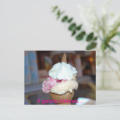 Carte Postale Il gelato italiano... (Debout devant)