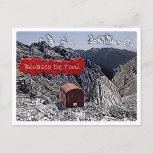 Carte Postale Il - hutte alpine Bivacco De Toni - Dolomiti -