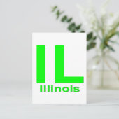 Carte Postale IL Illinois vert plaine (Debout devant)