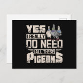 Carte Postale Il Me Faut Tous Les Pigeons De Course (Devant / Derrière)