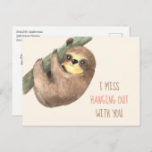 Carte Postale Il me manque de traîner avec toi (Devant / Derrière)