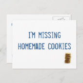 Carte Postale Il me manque des biscuits maison ! (Devant / Derrière)