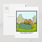 Carte Postale Il ne reste plus rien : Caricature de bison ou de  (Devant / Derrière)