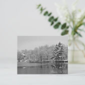 Carte Postale Il neige sur le lac, Monochrome Illinois (Debout devant)