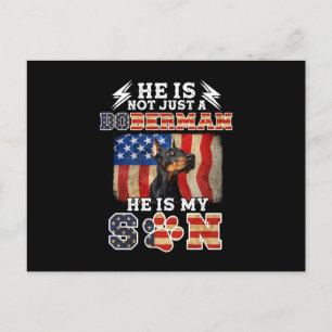 Carte Postale Il N'Est Pas Seulement Un Doberman Il Est Mon Fils