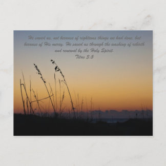 Carte Postale Il nous a sauvés, pas à cause de choses justes que