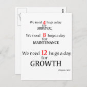 Carte Postale Il nous faut des câlins... (Devant / Derrière)