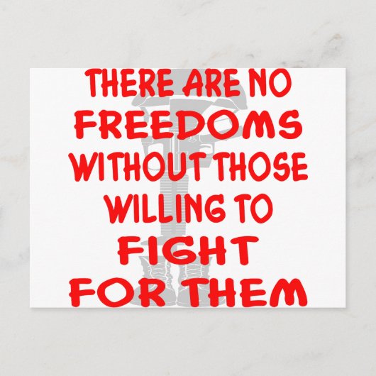 Carte Postale Il N'Y A Aucune Liberté Sans Ceux Qui Le Veulent (Devant)