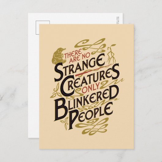 Carte Postale Il N'Y A Pas D'Étrange Créatures (Devant / Derrière)