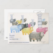 Carte Postale Il n'y a rien de tel qu'un hippo (Devant / Derrière)