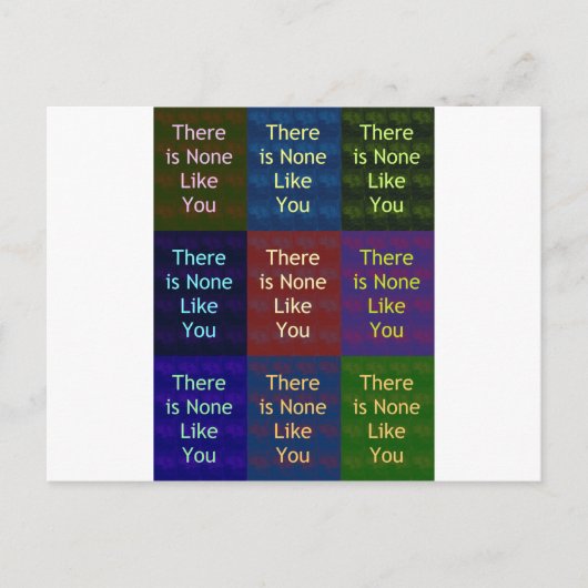 Carte Postale "Il n'y en a aucun comme toi" : La grille mosaïque (Devant)