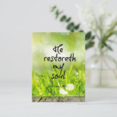 Carte Postale Il restorera mon âme Bible Verse Écriture (Debout devant)