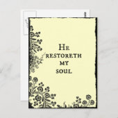 Carte Postale Il restorera mon âme Bible Verse Écriture (Devant / Derrière)