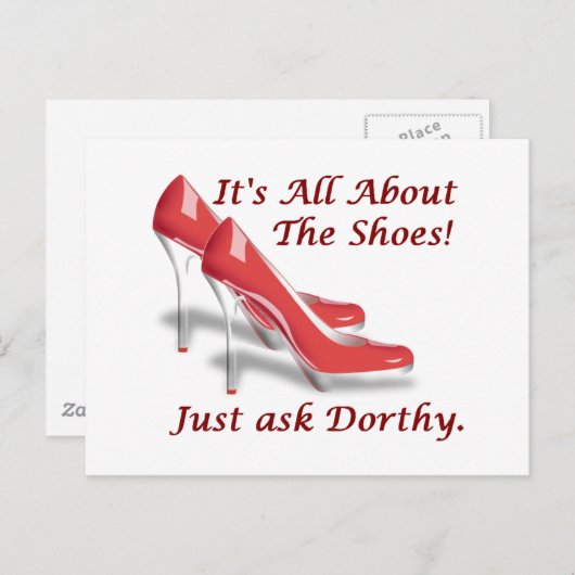 Carte Postale Il s'agit des chaussures (Devant / Derrière)
