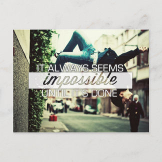 Carte Postale Il Semble Toujours Impossible - Citation Motivatio