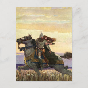 Carte Postale « Il s'en alla avec la Reine » par NC Wyeth