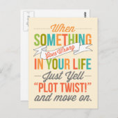 Carte Postale Il Suffit De hurler "Tourner Sur Le Parchemin !" E (Devant / Derrière)