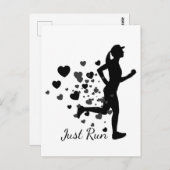 Carte Postale Il suffit d'exécuter Custom Name Runners Marathon  (Devant / Derrière)