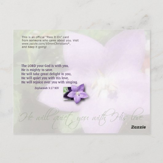 Carte Postale Il Te Calmera avec Son Amour (Dos)