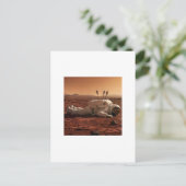 CARTE POSTALE IL Y A DE LA VIE SUR MARS (Debout devant)